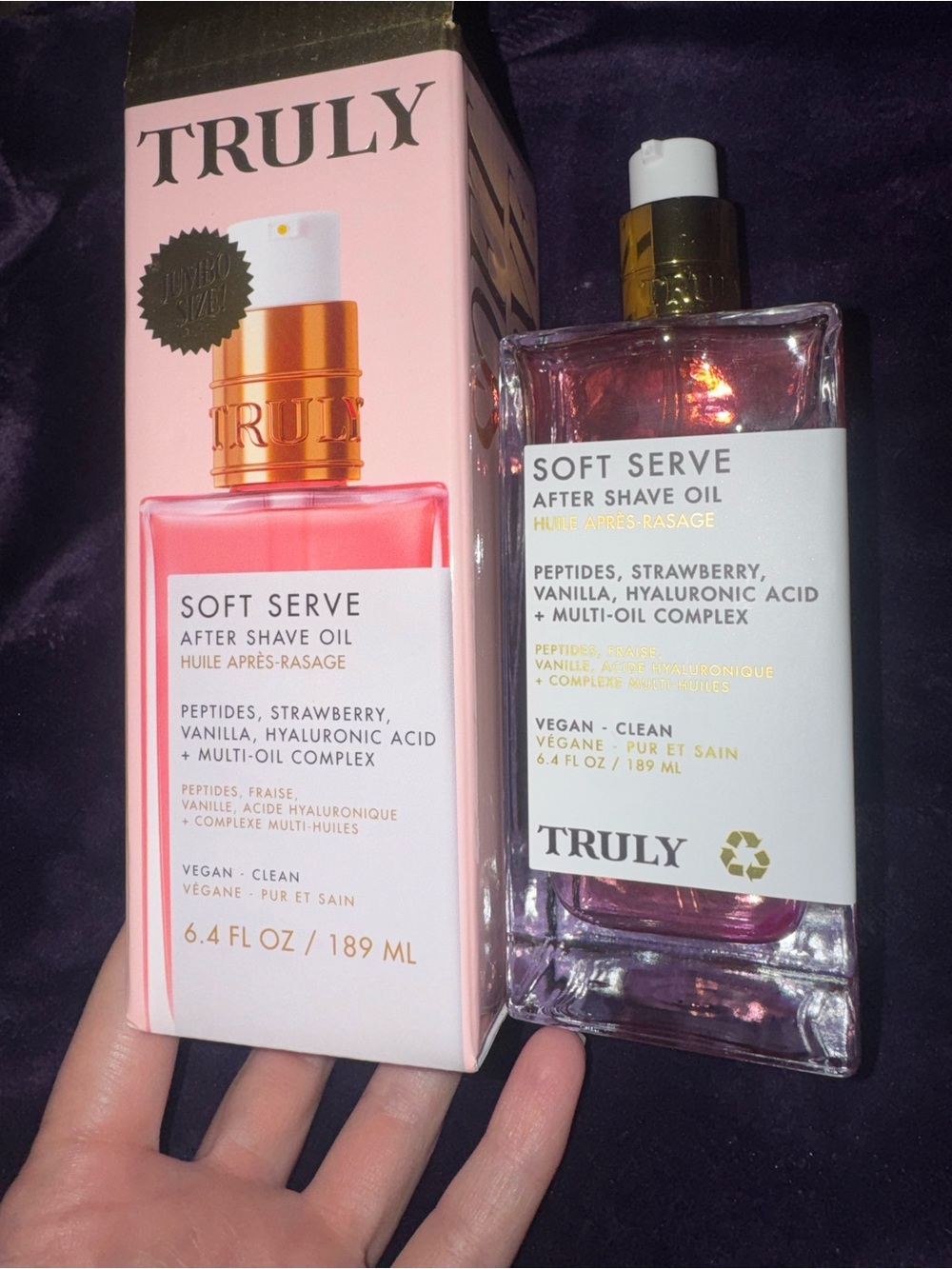 NEW TRULY Soft Serve After Shave Oil Jumbo Size - 189mL